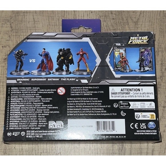 DC Comics Metal Force Team up Brainiac Vs Batman Superman The Flash Set 4 - Picture 2 of 2